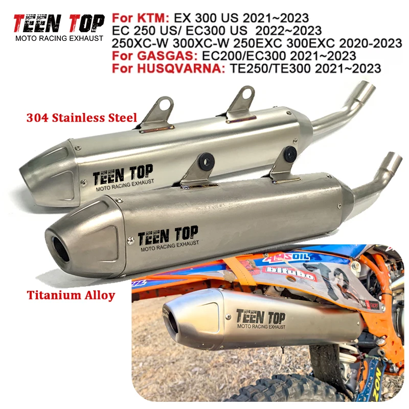 

Dirt Bike Slip-on Exhaust Pipe For KTM 250XC-W 300XC-W 250EXC 300EXC EC250/EC300/EX300 US Exhaust Muffler Escape Moto Tailpipe