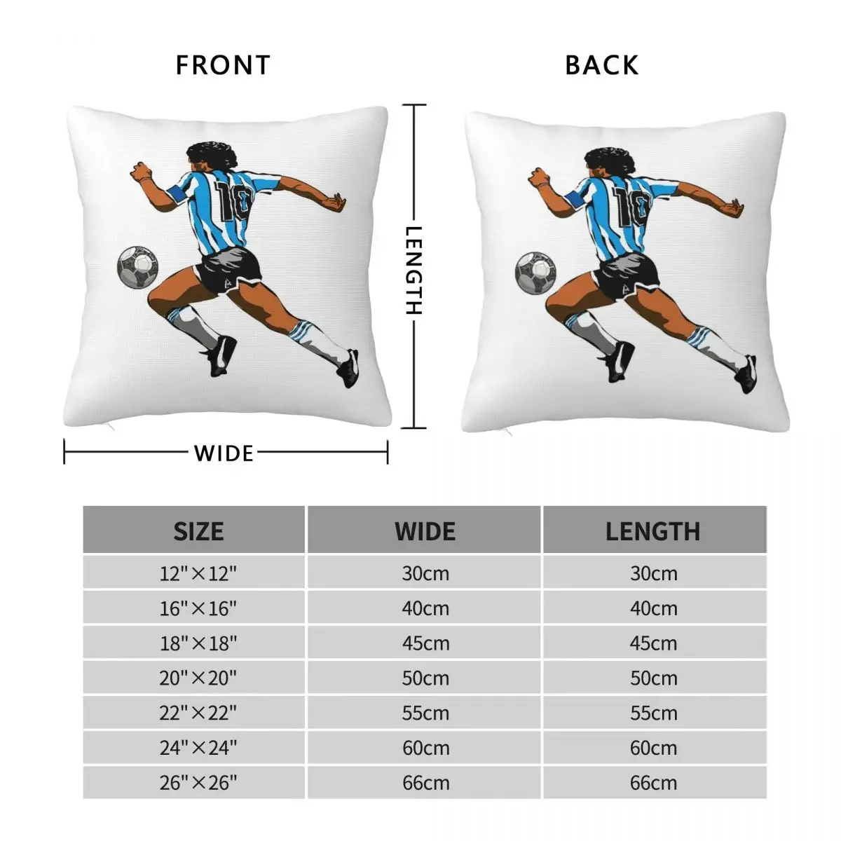 غطاء وسادة مربع لكرة القدم الأرجنتين من El Diego 41 Maradona غطاء وسادة ديكور مريح للأريكة المنزلية #2