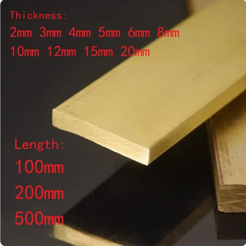 1PC Thickness 2mm-20mm H59 Brass Flat Metal Plate Strip  Material Building Material Pure Copper Metal Par Sheet Material