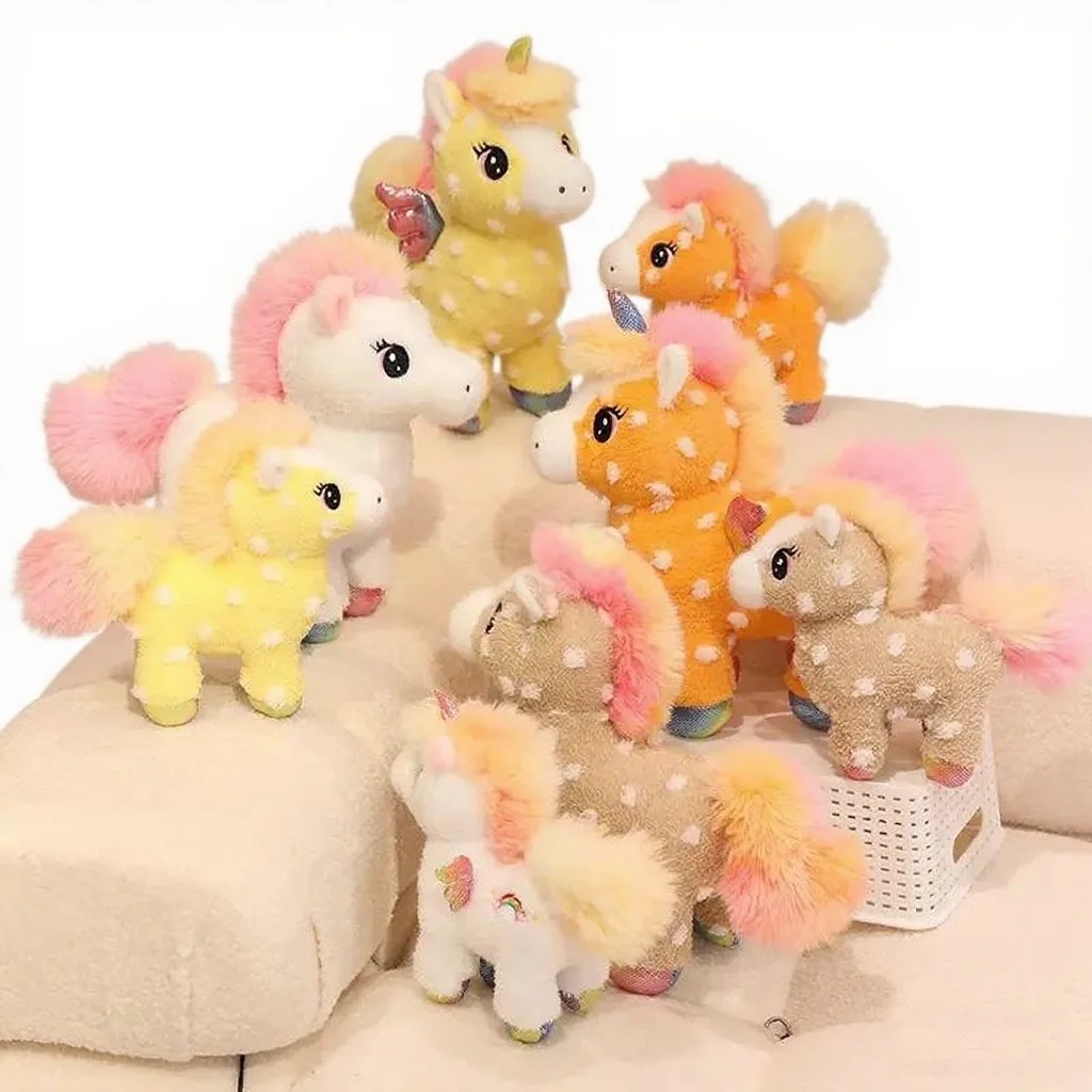 

25 см Солнечная и Радужная Лошадь, плюшевые игрушки, мягкая мультяшная кукла-единорог, красивые подарки на день рождения, милые дети, успокаивающие