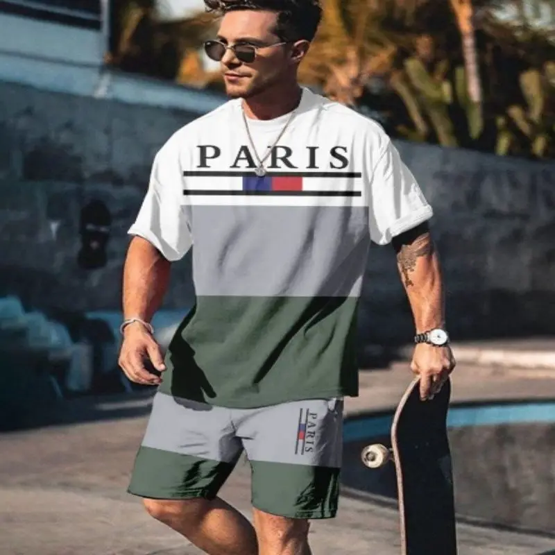 

Летний хит продаж, комплект шорт с короткими рукавами, свободный и удобный для занятий спортом на открытом воздухе, быстросохнущий, впитывающий пот, новинка 2025, мото