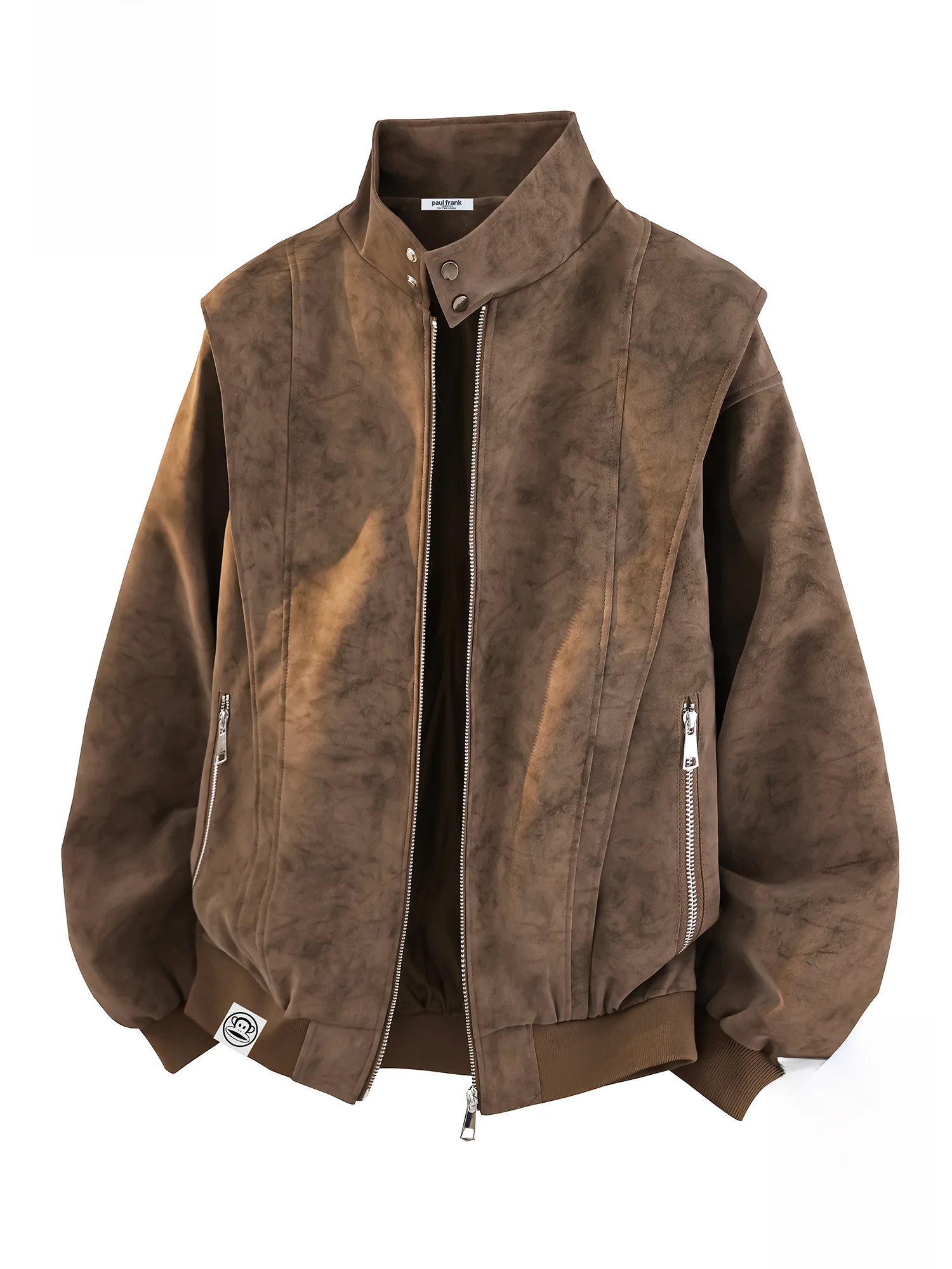 

Зимняя куртка Paul Frank Deconstructed Tie-Dye с воротником-стойкой, мужская, свободного кроя, повседневная верхняя одежда из полиэстера, с длинными рукавами, на молнии