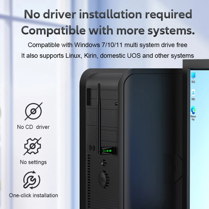 WiFi 6 USB Adapter 900Mbps Bluetooth 5.4 AX900 USB Dongle Wireless Network Card Dual Band 2.4G 5G Ethernet Receiver Free Driver