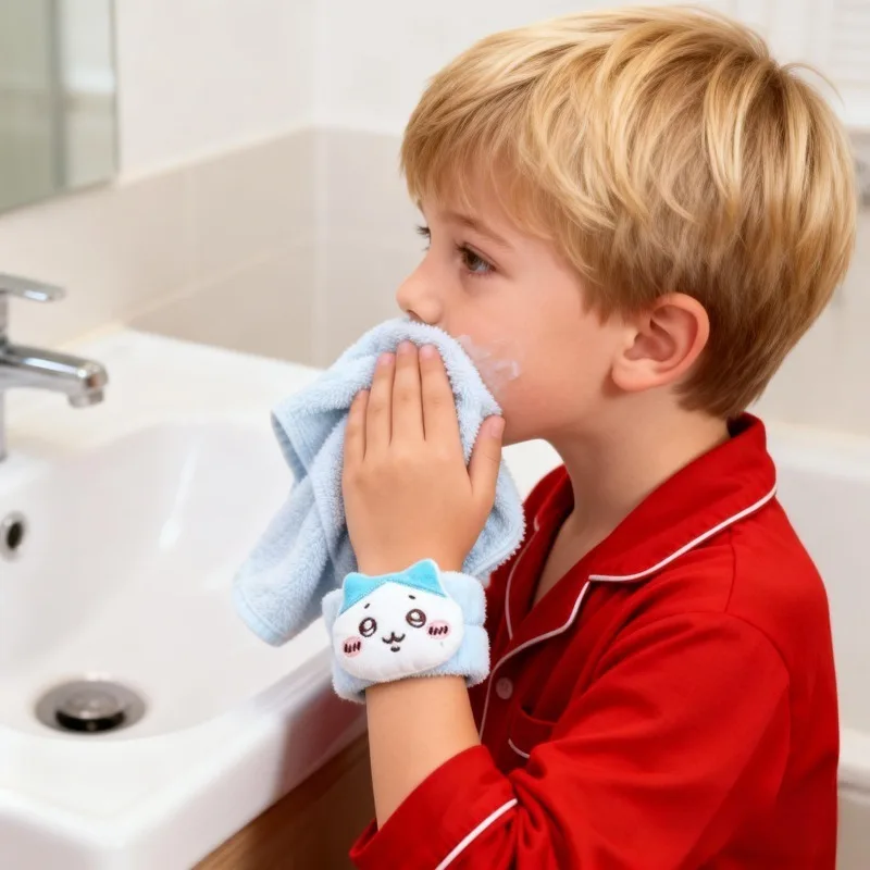 

Популярный браслет серии Chiikawa с героями мультфильмов, милый влагостойкий и водопоглощающий браслет для мытья лица