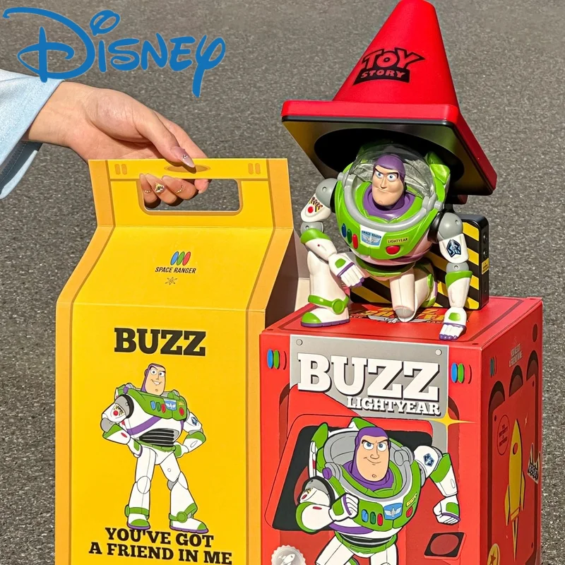 

New 25cm Original Disney Buzz Lightyear Roadblock Light Toys Story Series Lighting 5h Long Endurance Ornamnet Collection Gifts