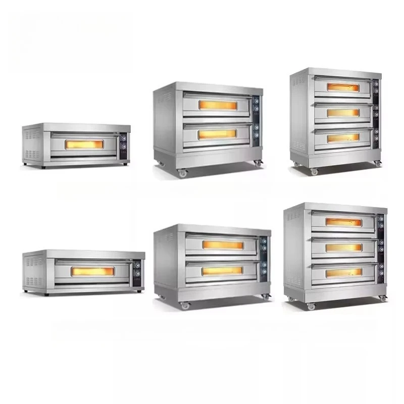 Customized Industrial Commercial Bakery Electric and Gas Deck Oven Practical For Pizza Bread Shop