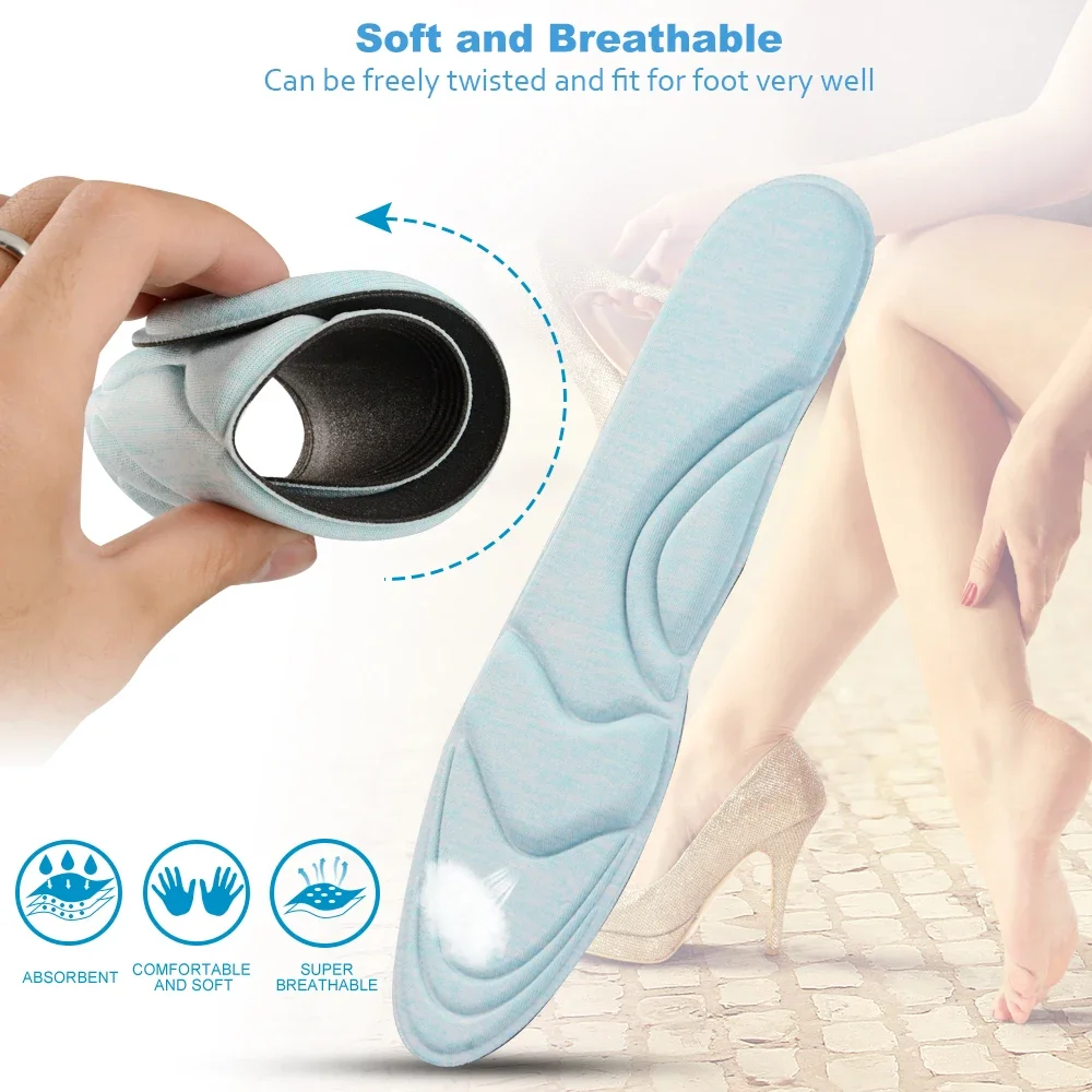 Orthopedic Sponge Insoles for Women High Heel Arch Supports Shoe Pad Massage Foot Sole Spurs Pain Relief Cushion Care Insert Pad