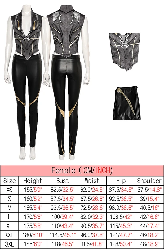 Game Shadow Cos Heart Cosplay Costume Outfits Fantasy Vest Pants Accessories Halloween Carnival Suit For Adult Women Roleplay