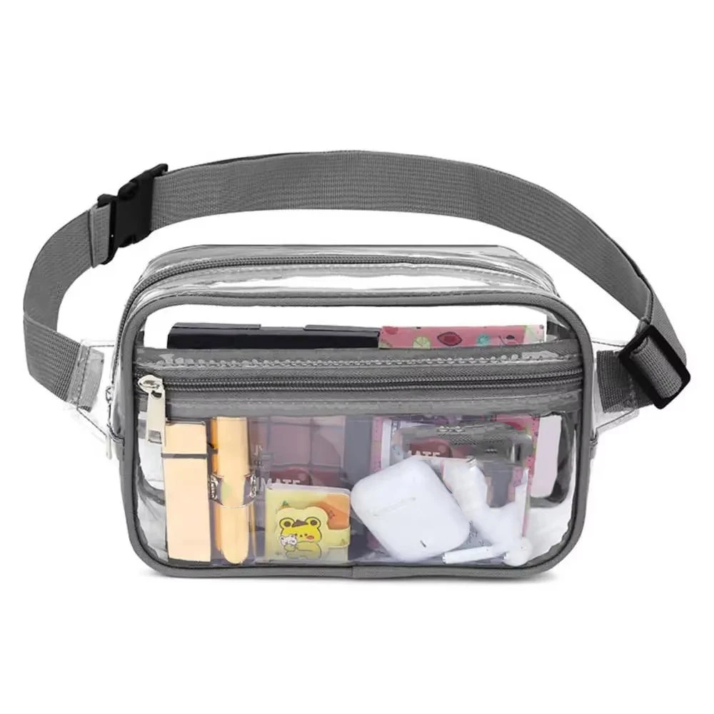Waterproof Shoulder Bag Transparent Waist Bag Sport PVC Fanny Pack Coin Purse Phone Bag Woman Waist Packs Fishing