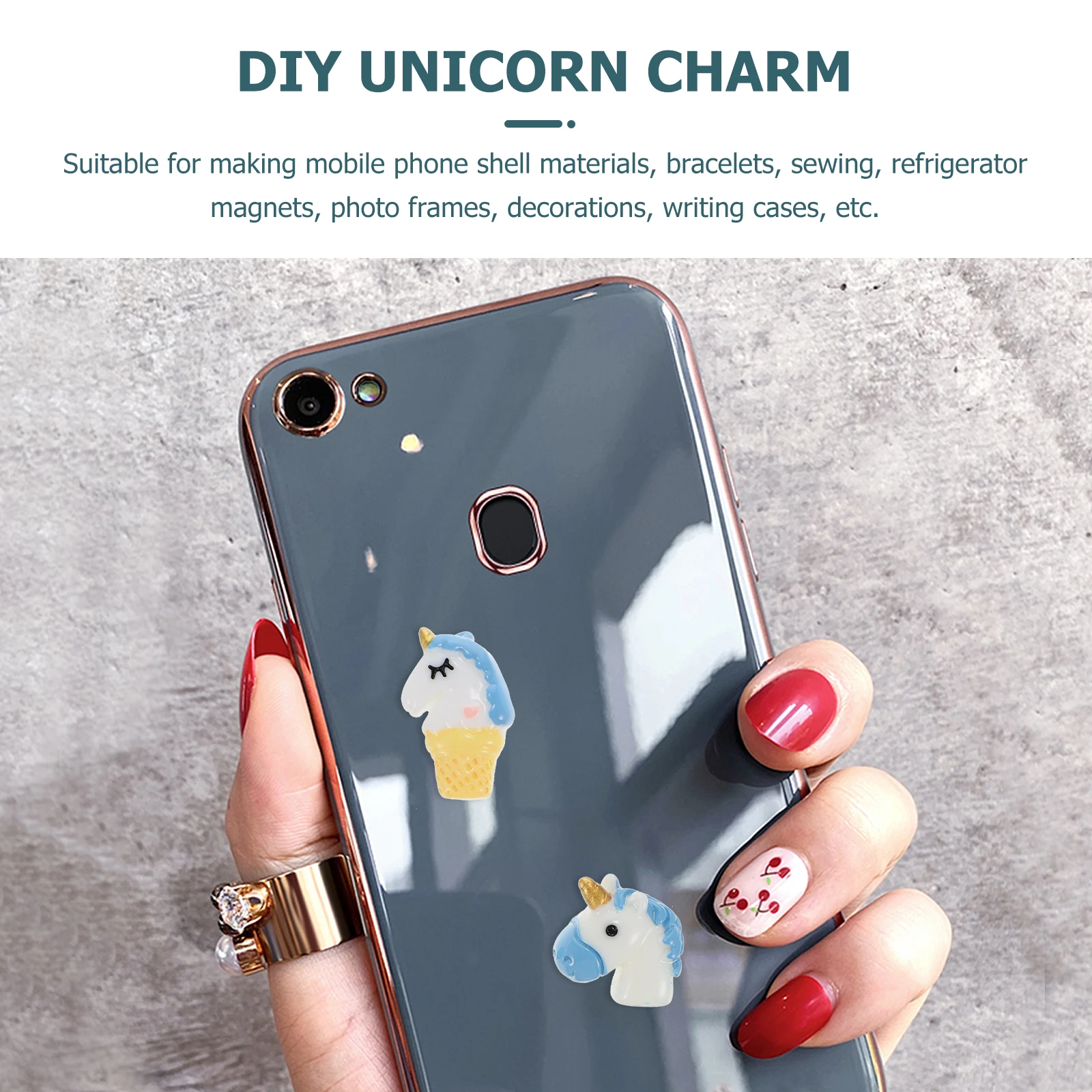 

20pcs Cartoon Unicorn Resin Charms Diy Craft Jewelry Accessories Wedding Party Decorations Bracelet Phone Case Ornament Durable