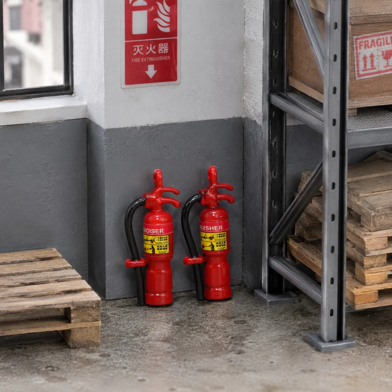 Miniature Model, Dollhouse Firefighting equipment Decorative Accessory, Photography Prop and Display Piece