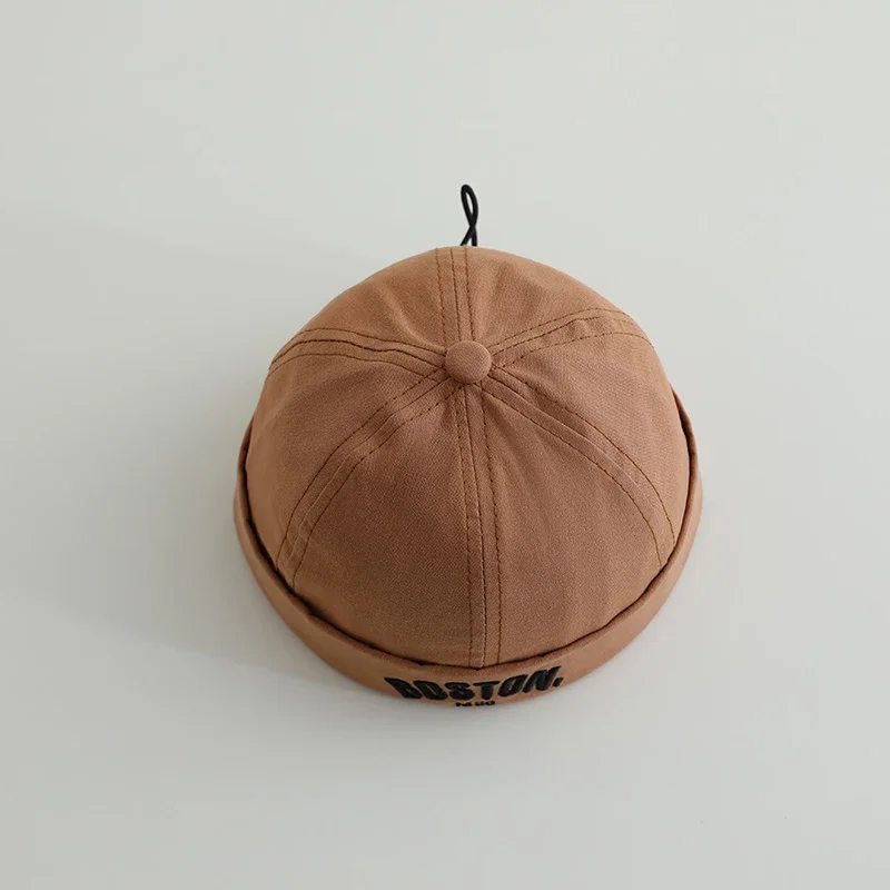 الرجعية رسالة مطرزة الاطفال Brimless قبعة بلون الهيب هوب قبة البطيخ قبعات للأطفال بنين بنات قابل للتعديل دوكر كاب