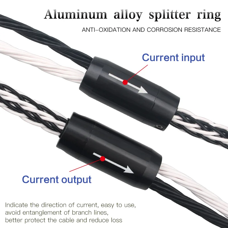 8TC single crystal copper OCC audio speaker cable HiFi amplifier speaker cable Banana plug- Banana plug-Y FEP quilt