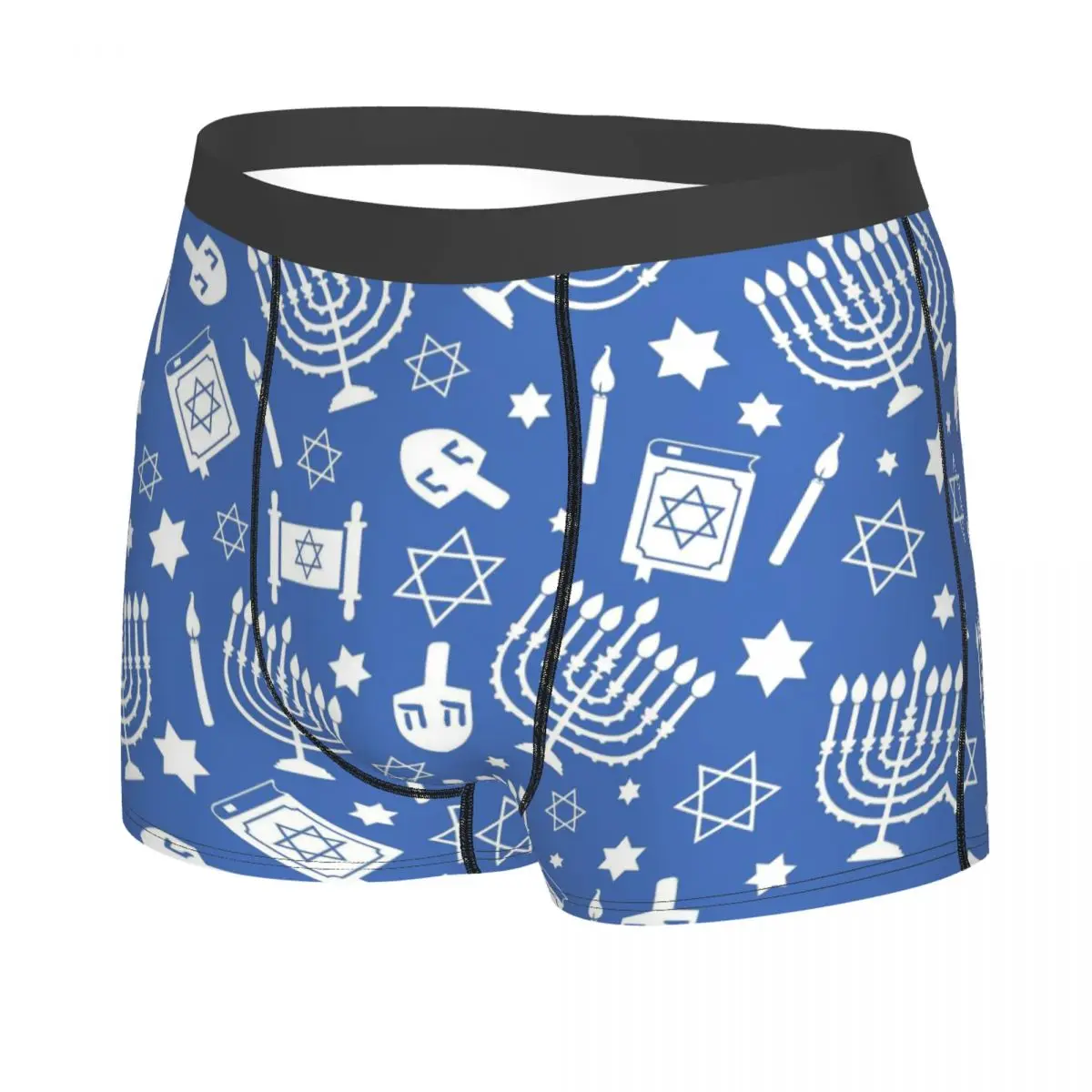 Hanukkah Pattern Man's Underwear, Highly Breathable printing High Quality Birthday Gifts