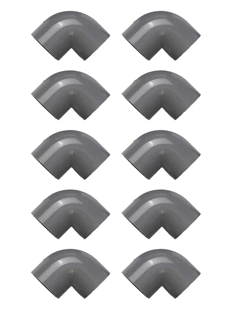 PVC 90 Degree Water Pipe Fittings 50mm Diameter with PVCU Sleeve Connector Compatible with Various Plumbing Applications