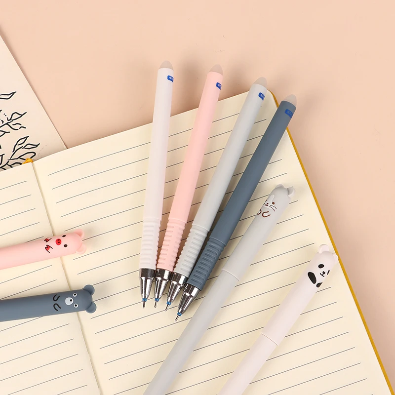 Kawaii اللون قابل للمسح مجموعة أقلام لطيف 0.5 مللي متر هلام القلم مكتب الملحقات اللوازم المدرسية القرطاسية #6