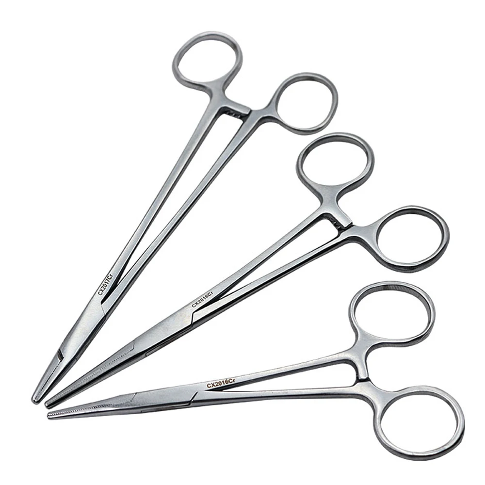 Tip Pet Hair Clamp Veterinary Surgical Scissors Hemostatic Forceps Fishing Locking Pliers Straight Tip Clamps Epilation Tools