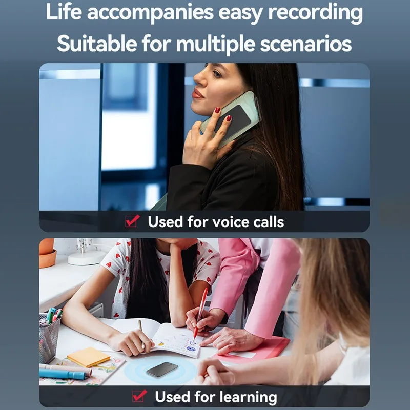

Интеллектуальный диктофон с ИИ и приложением ChatGPT, 8 ГБ-256 ГБ, с функциями умной транскрипции, сокращения и перевода, для заметок и записи голоса