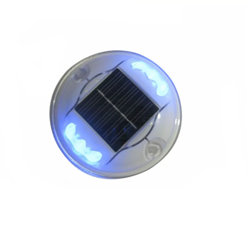 Hohe Helligkeit Blaue LED Blinkt Weiß Shell Solar Powered Kunststoff Road Stud