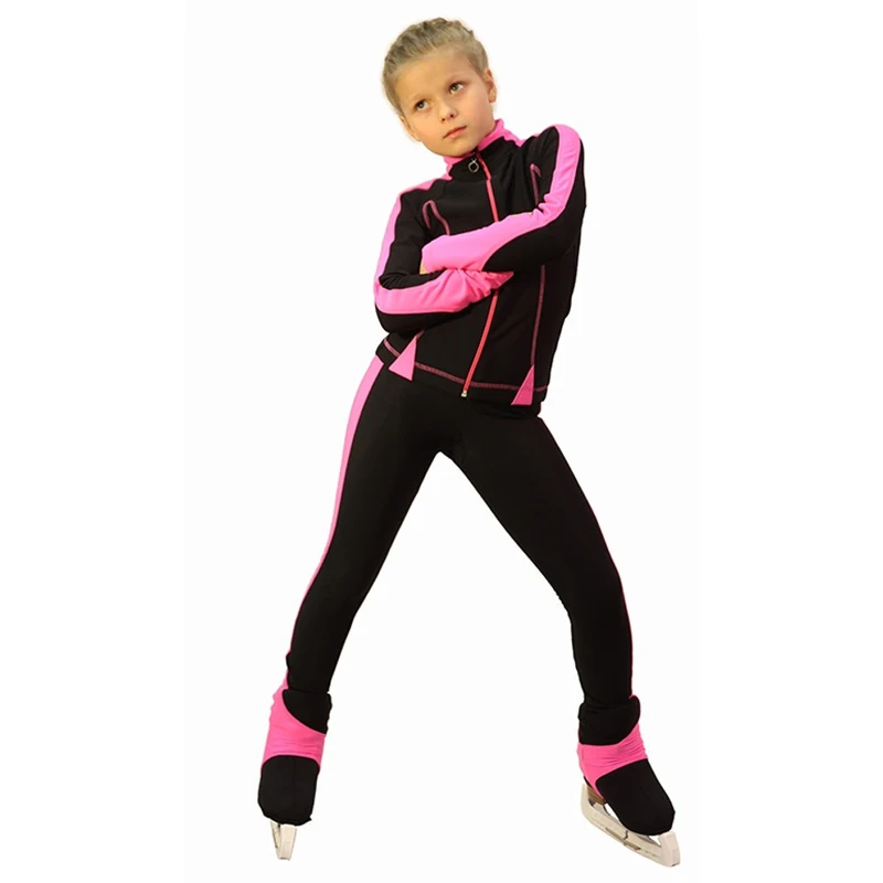 Women's Rhythmic Gymnastics Dance Figure Skating Competition Training Suit Jacket And Trousers Warm Button Clothing