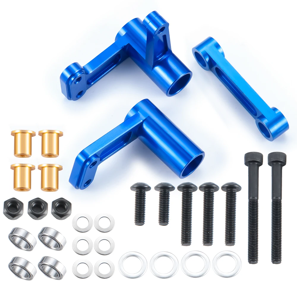 YEAHRUN Aluminum Alloy Bearing Steering Bellcrank Crank Assembly for 1/10 Slash 2WD RC Crawler Car Upgrade Parts