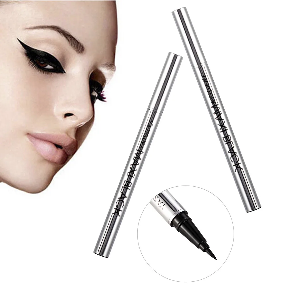 YANQINA Ultimate Black Long Lasting Eye Liner Pencil Waterproof Eyeliner Smudge-Proof Cosmetic Beauty Makeup Liquid Delineador 2