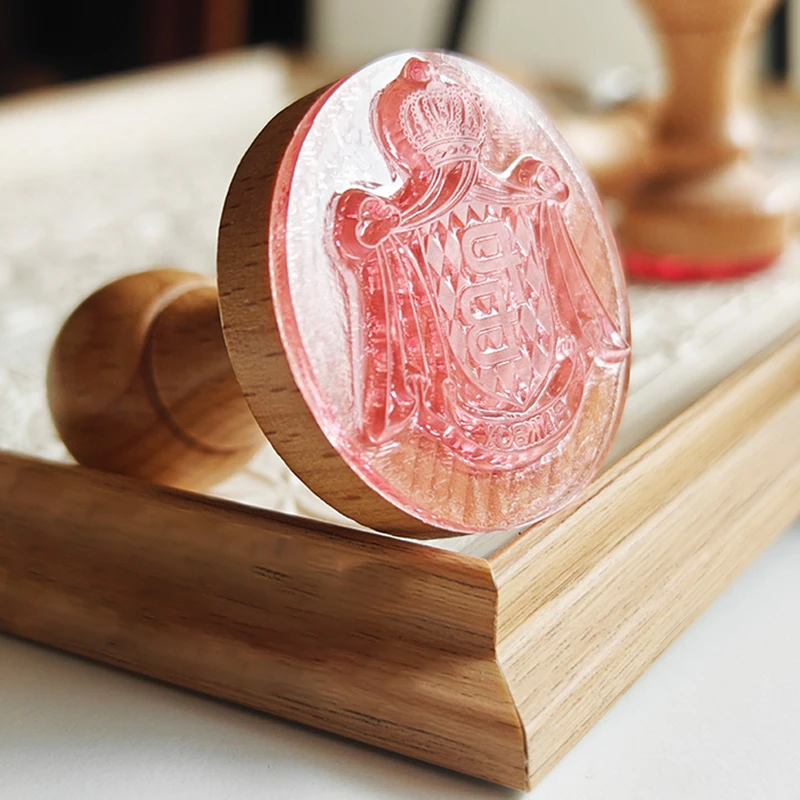 شعار مخصص خشبي المطاط ختم شخصية اسم ختم شعار الأعمال التخصيص للحرف المكتبية DIY | تصميم مجاني #2