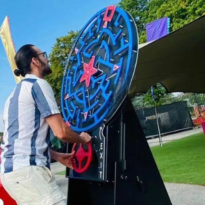 Labyrinth Challenge Games Indoor/Outdoor Metal Tube Labyrinth Carnival Games Amusement Park Activities Playground Equipment