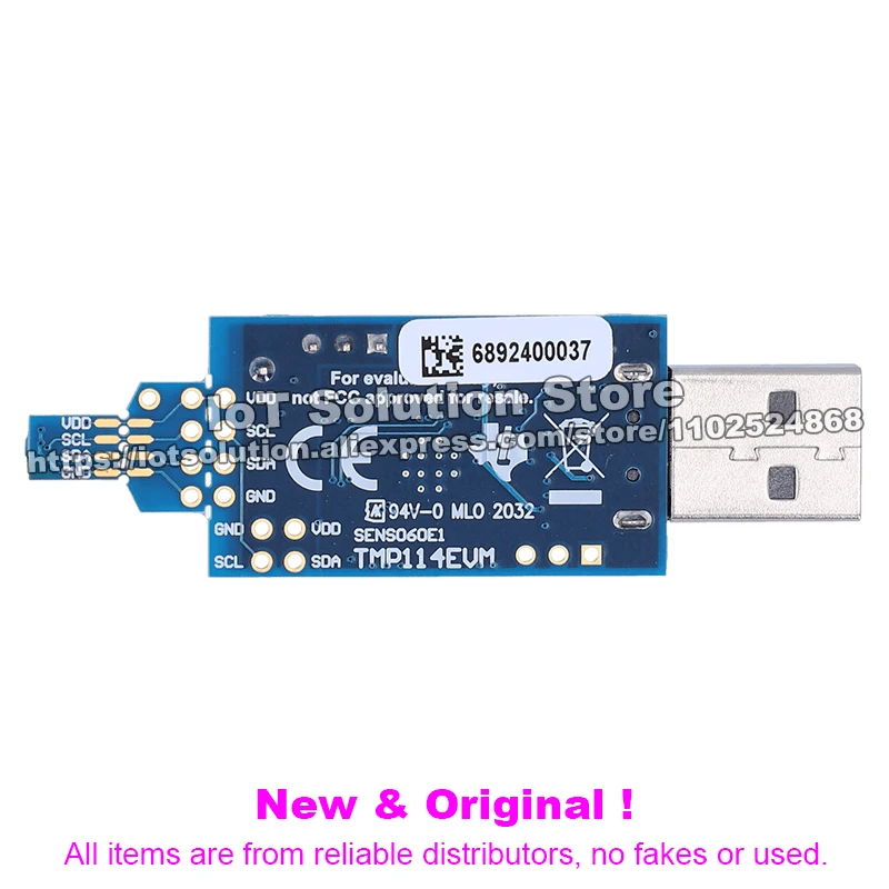 TMP114EVM TMP114 evaluation module for ultralow height, 1.2-V, high-accuracy temperature sensors