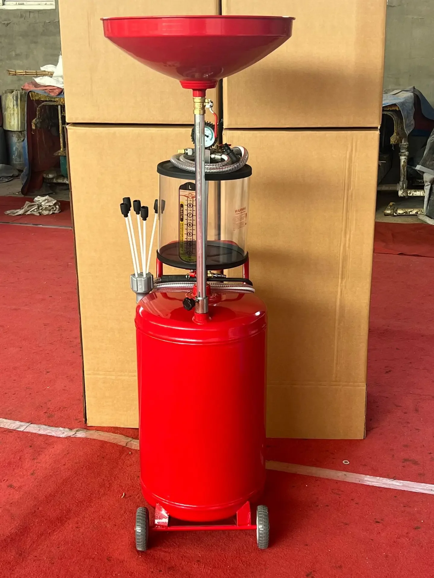 80L Waste Oil Collector Oil Change Machine Pneumatic Pumping Unit Auto Maintenance Tool Oil Extraction Unit Change Tool