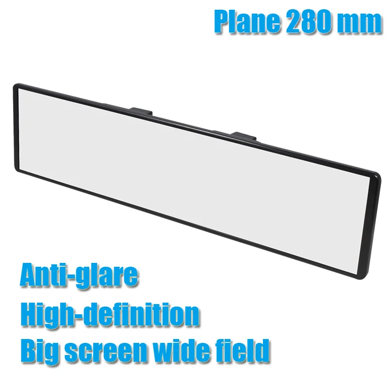 280mm Plane Car Interior Mirror Auto Accessories Clip On Rear View Mirror  Wide Angle Driving Safety Universal Glass Mirror