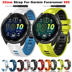 Correa de silicona para reloj Garmin Forerunner 965, pulsera de repuesto, 22mm, 945, 935, 745