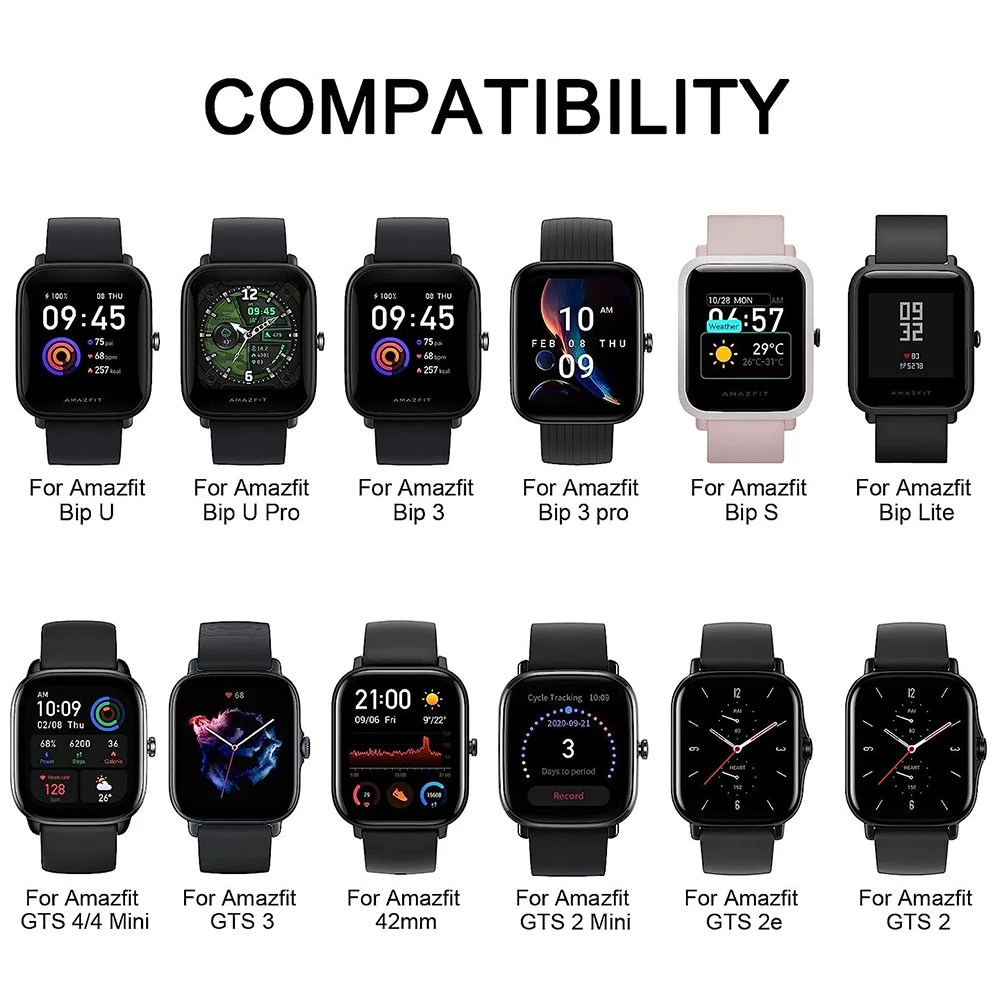 20mm pasek silikonowy pętli dla Huami Amazfit Bip 3 S U Lite Pro sport zegarek pasek korea dla Amazfit GTS 4 3 2 2e Mini GTR 42mm