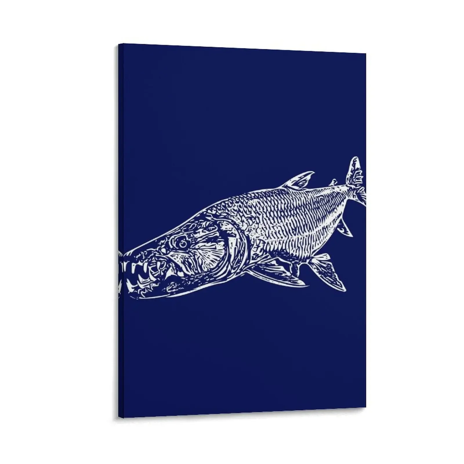 

Goliath Tigerfish White Print Canvas Painting bedroom decor posters anime anime posters