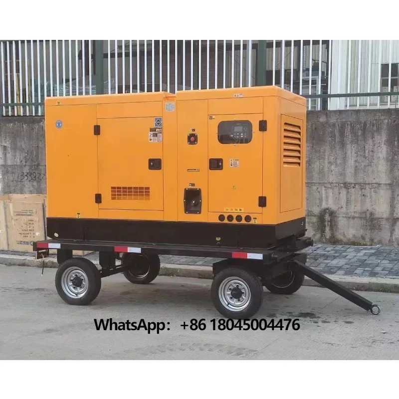 20KW Trailer Type Genset Power Silent Mobile Generators 50 kw 150kw Water Cooling System 30KW 40KW Portable Generator Set