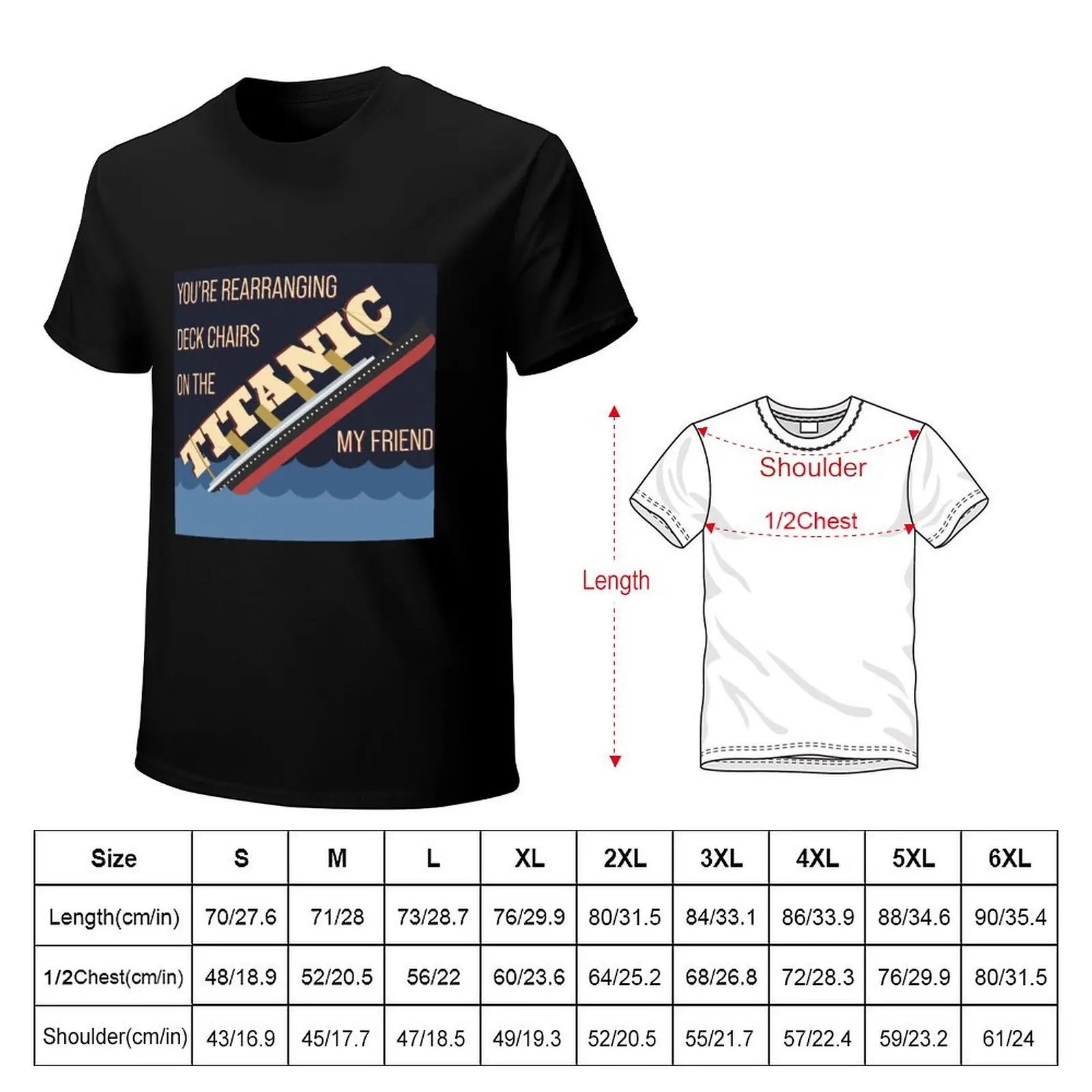 Deck Chairs on the Titanic T-Shirt Gym Wear Breathable Short Sleeve Tee