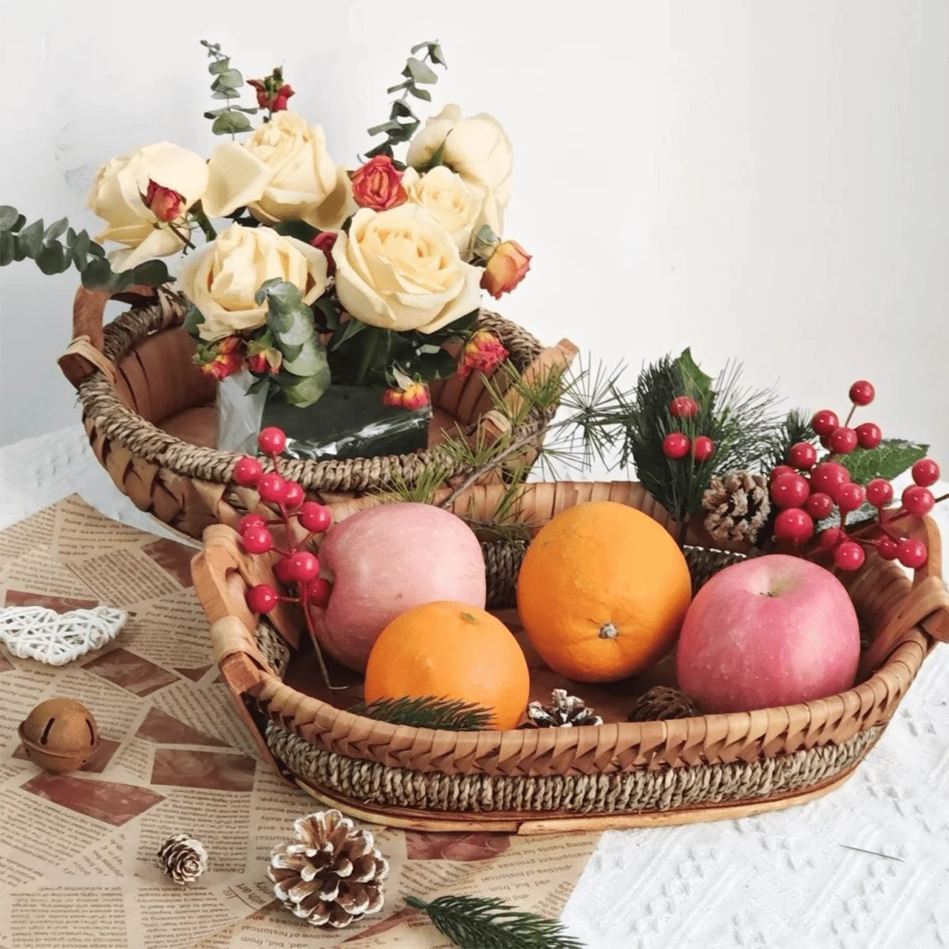 Vintage Hand Woven Natural Wil - Food Snacks Basket review and price