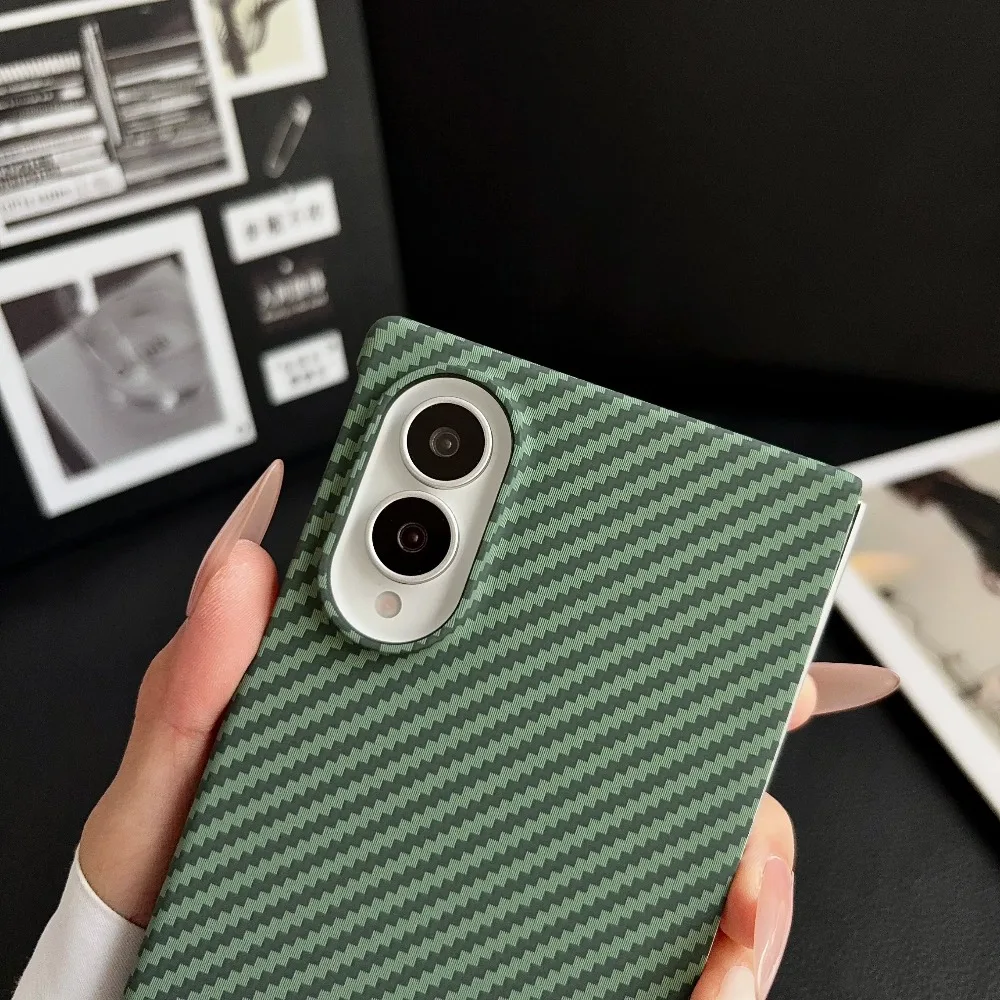 For Samsung Z Fold 8 Ultra 7 6 5 4 Carbon Fiber Magnetic Case Slim Hard PC Shockproof With Tempered Film Screen Protection Cover - view 5