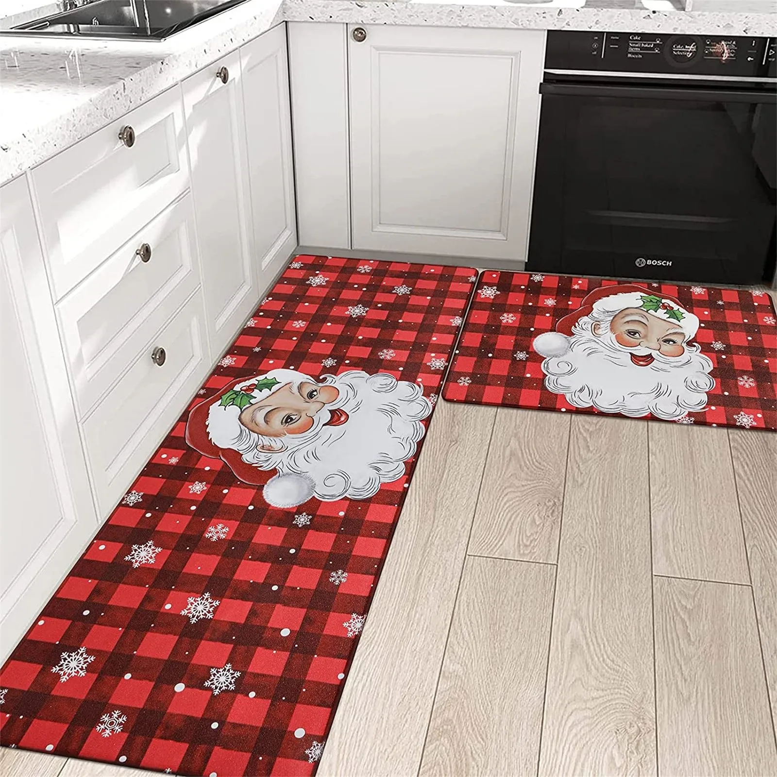 

Christmas Gnome Snowman Kitchen Mat Home Decor Kitchen Hallway Balcony Long Rugs Bedroom Entrance Doormat Christmas Decorations