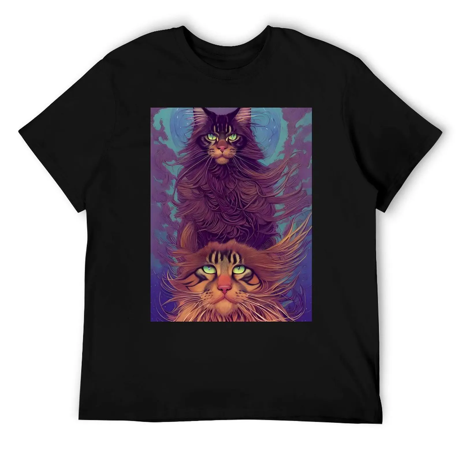 

maine coon cat T-Shirt essential t shirt funny t shirts cotton man t shirt designer T-Shirt