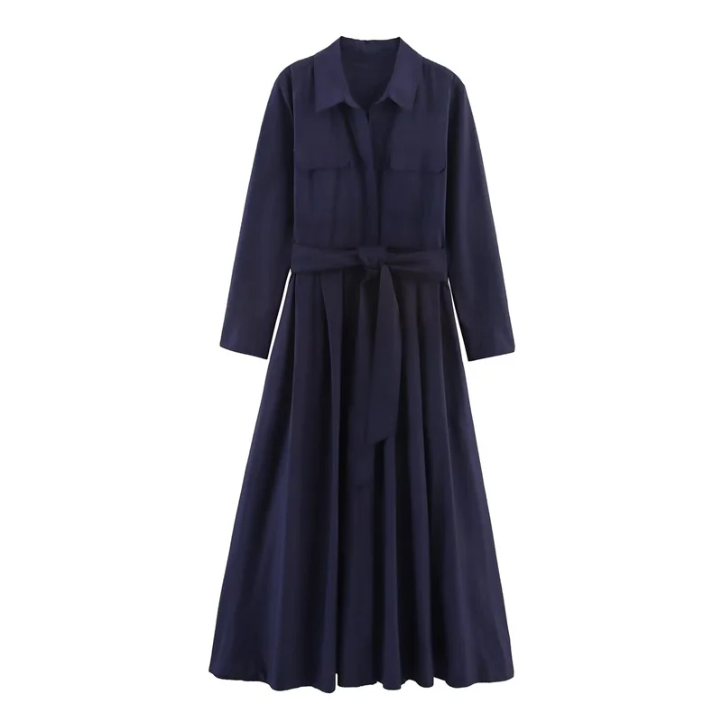 2025 Autunno nuova tendenza della moda high street elegante e suggestivo abito camicia di seta aderente