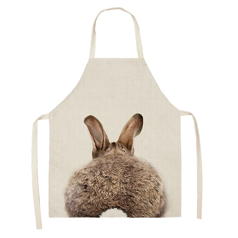 Women\'s kitchen apron Natural and Animal Styles Restaurant chef barber barman waterproof apron for menand child painting apron