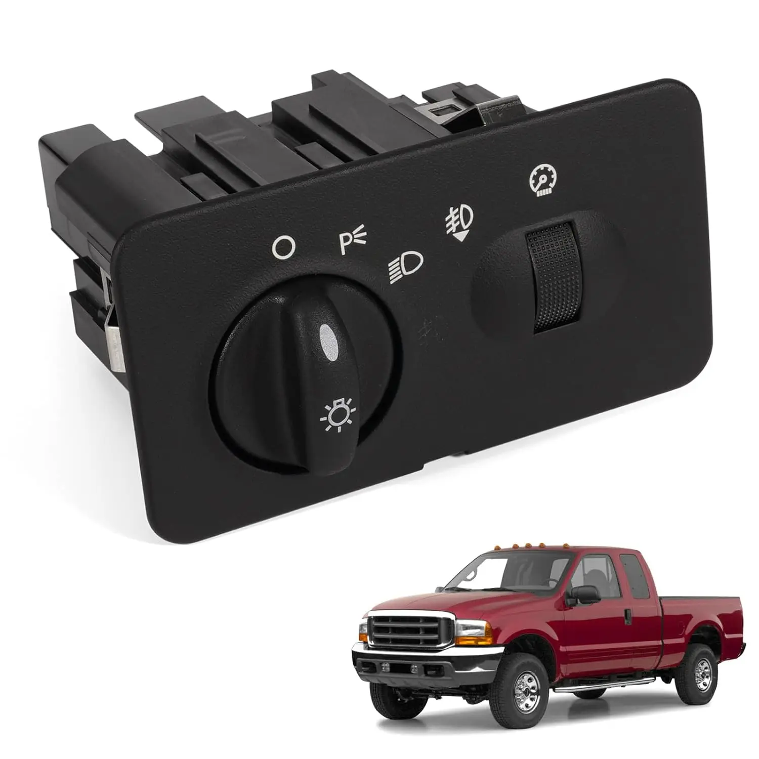 Headlight Switch Replacement For Ford 2001-2004 F-250 F-350 F-450 F-550 Super Duty Truck W/Fog Lights