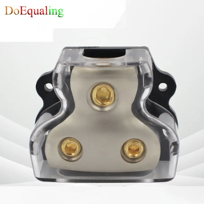 Car Audio Modification Ground Wire Hub 1 * 0GA Input+2 * 4GA Output Splitter 1/2 Junction Box Concentrator Accessories