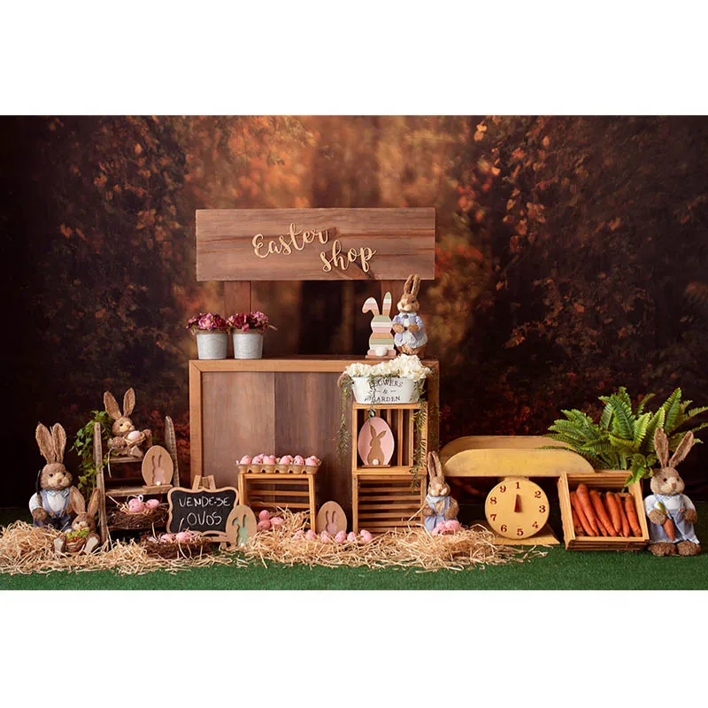 Easter Shop Photo Studio Backgrounds Boy Girl 1st Birthday Party Cake Smash Photography Backgrounds Portrait Decor Studio