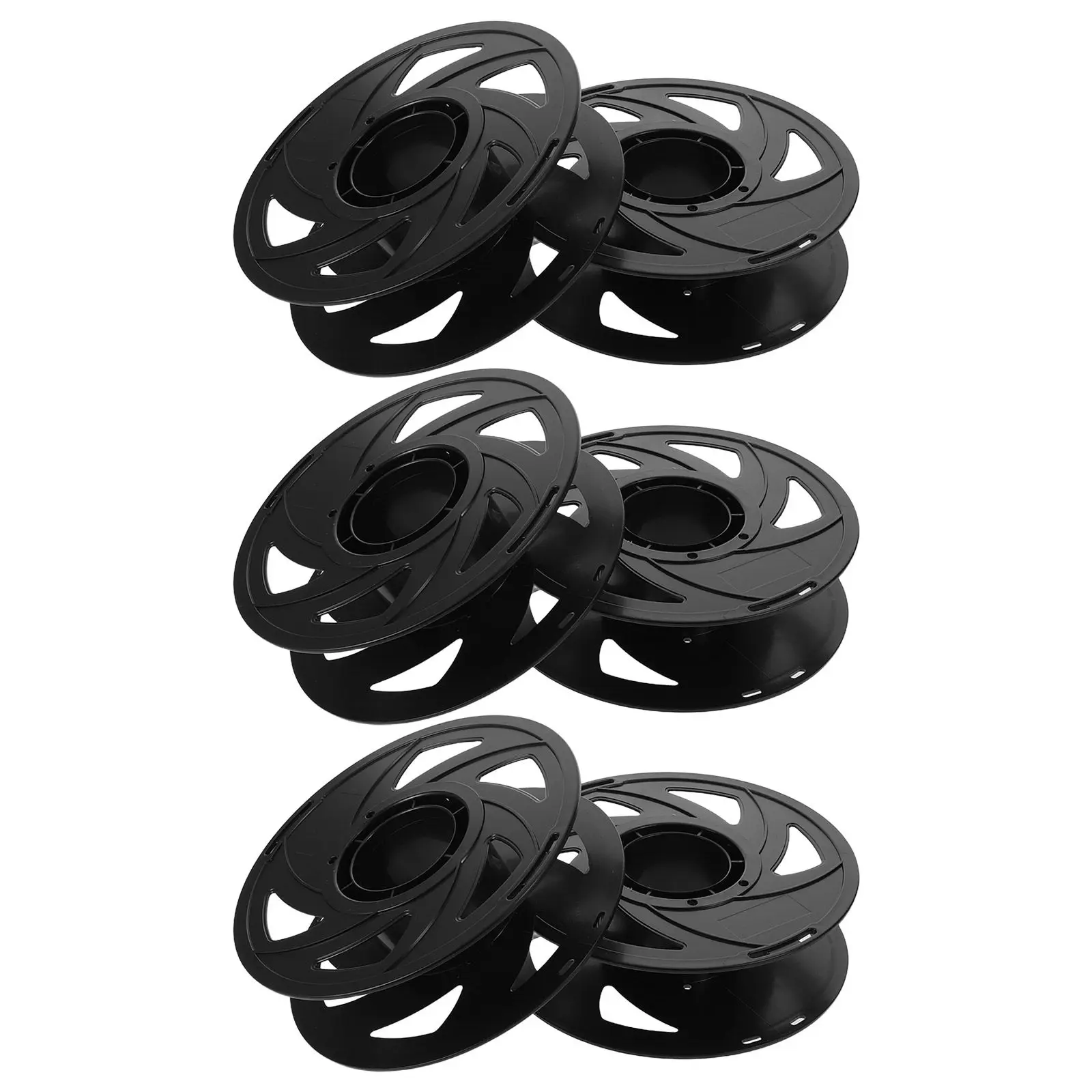 

6Pcs Reusable 3D Printer Filament Spool Plastic Hollow Airflow Optimized Tanglefree Storage Winding Reel for Pla ABS Petg