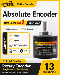 Rotary Absolute Shaft Encoder Magnetic Single-turn Multi-turn Angle Sensor CAN RS485 Power-Off Memory for Robotic Systems