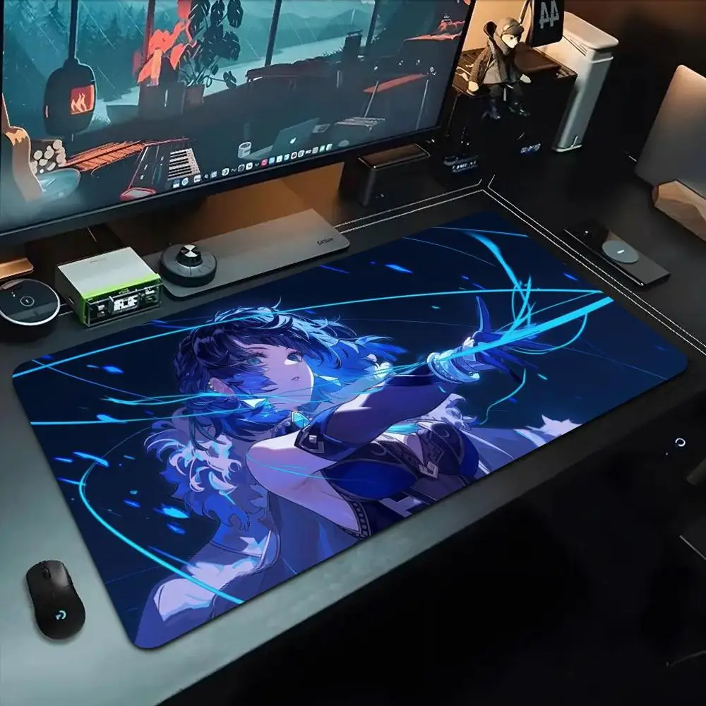 

Eula Genshin ударный коврик для мыши 500x1000 мм, большой игровой коврик для мыши, геймерский резиновый коврик для клавиатуры Otaku, Настольный коврик для ноутбука