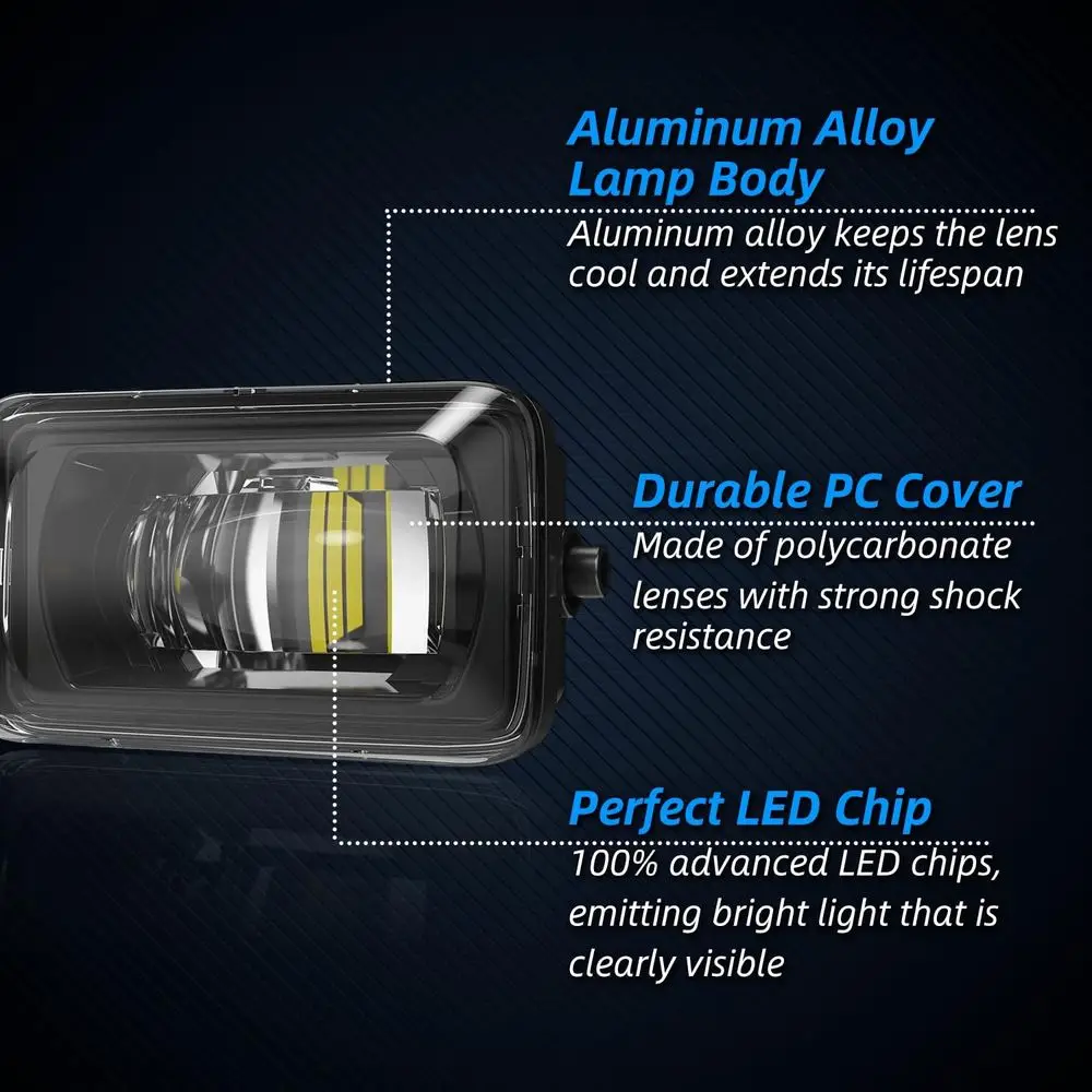 مصابيح ضباب LED بيضاء مطورة 6000K لسيارة Ford F150/F250/F350 2015-2020، مجموعة استبدال التوصيل والتشغيل، عبوتان #6