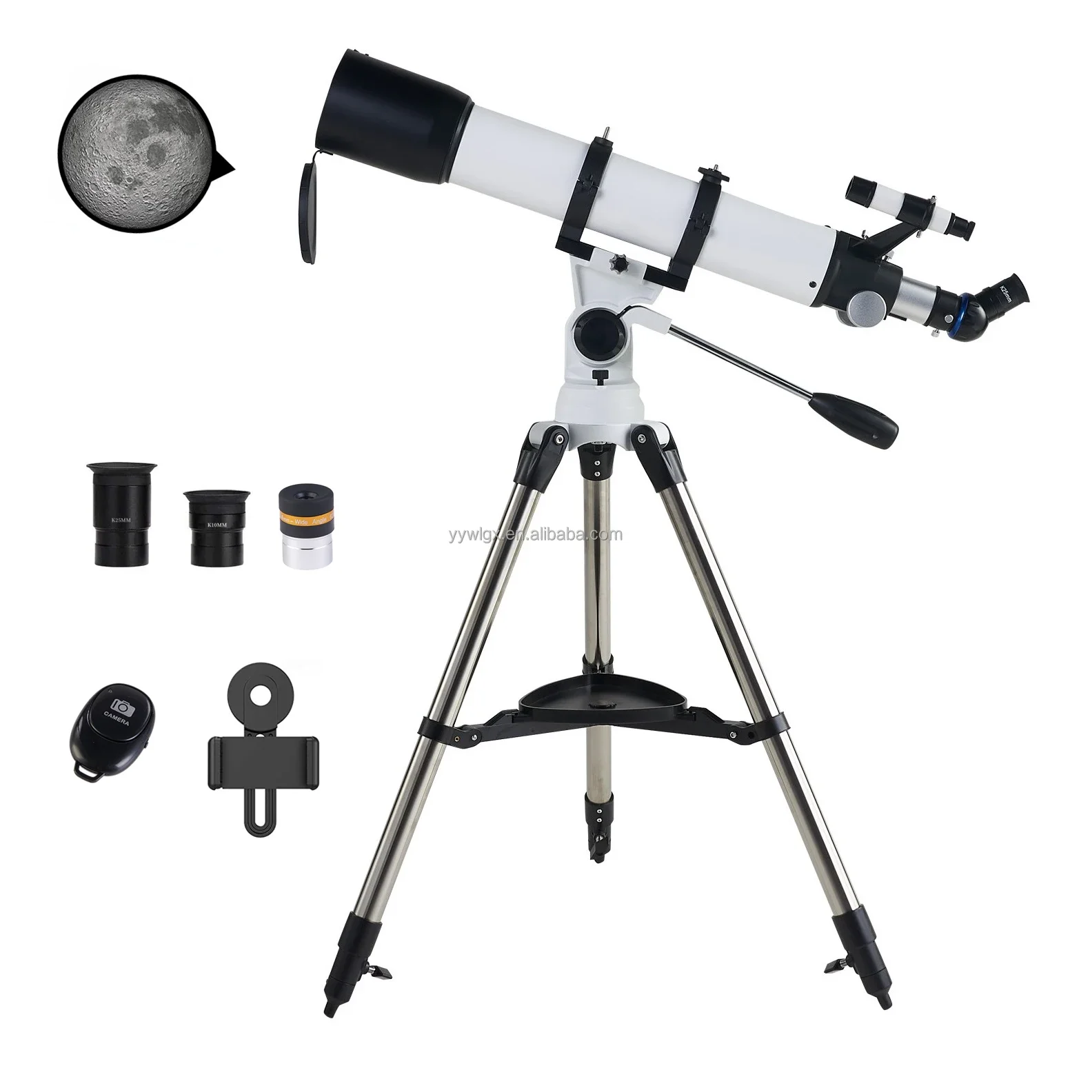 Astronomical Telescope 90mm Aperture and 700mm Focal Length view the moon 350X times magnification telescope astronomical 90700